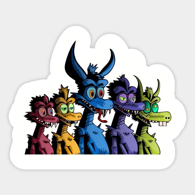 Funny Cartoon Monsters Sticker by Winningraphics